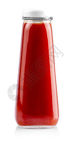玻璃瓶番茄汁隔离在白色玻璃瓶番茄汁隔离在白色的番茄酱生活图片