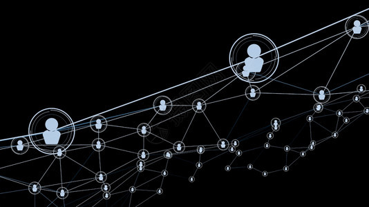 联系有远见的人网络链接和连3D渲染计算机图形有远见的人网络链接和连沟通数据图片