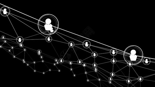 有远见的人网络链接和连3D渲染计算机图形有远见的人网络链接和连社会的电脑公司图片