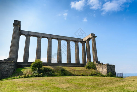柱子国民欧洲苏格兰家纪念碑苏格兰爱丁堡CaltonHillCaltonHill图片