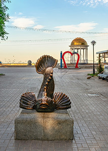 乌克兰别尔江斯0723乌克兰别尔江斯的养家者雕塑在一个初夏的早晨乌克兰别尔江斯的养家者雕塑20年7月3日街道欧洲图片