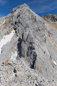 登山者高度旅行奥地利阿尔卑斯山的Ferratakonigsjodler图片