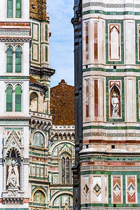 建造Florencersquos大教堂细节在前视图欧洲旅游图片