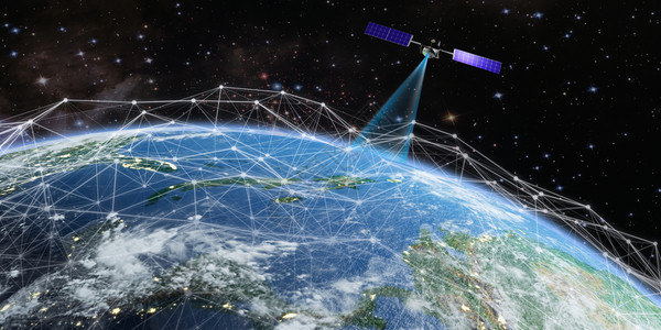 系统宇宙飞船控制板该卫星在半径物体3D成像的背景下向地球发送信号由美国航天局提供该图像的元素发射日期图片