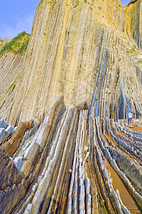 FlyschFlyschCliffs巴斯海岸教科文组织全球地公园欧洲朴网ZumiaGuipuzcoa巴斯克西班牙欧洲矿物海洋地点图片
