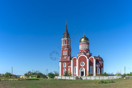 正面建造变身乌克兰敖德萨093218敖德萨附近的SvyatoHeorhivska教堂位于乌克兰VelikyDolnik地区乌克兰图片