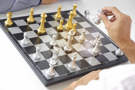 胜利智力玩象棋游戏的商人业战略领导和管理概念及领导和管理概念典当图片