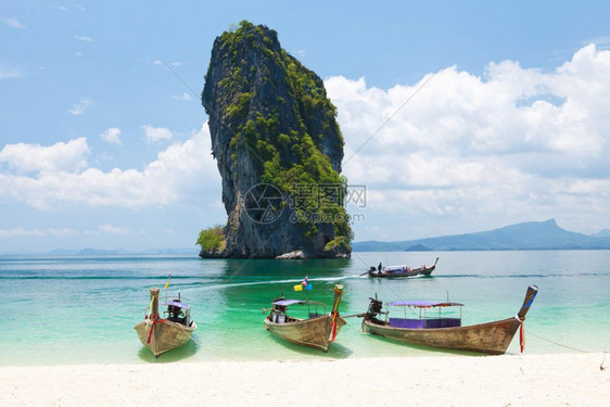 泰国南部PhiPhiLeh的渔船列赫玛雅安达曼图片