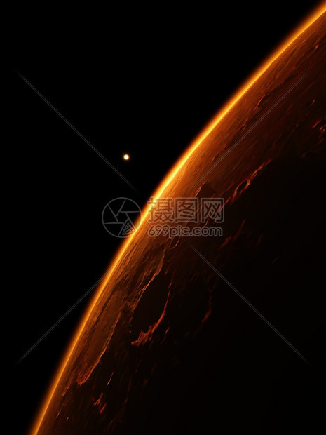 红色行星火的插图小说橙地球图片