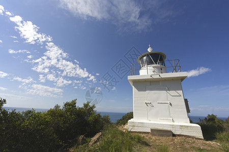 圆环山灯塔斯马尼亚澳大利圆山灯塔斯马尼亚州Tasmania澳大利亚旅行和海滨警告镇港口图片