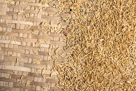 农业桩自然泰国民在稻田干燥的背景情况6图片