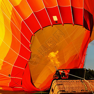 旅游天空自然热气球启动的准备工作图片