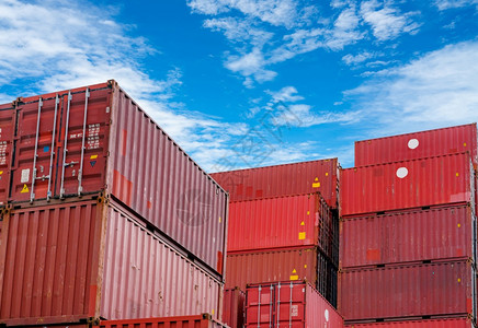贮存集装箱物流货运和航业务进出口物流集装箱船货运站港口到的物流业集装箱卡车运输商业金属图片