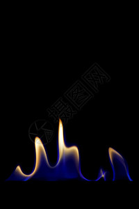 黑色背景的火焰与外界隔绝凤凰燃料内部的图片