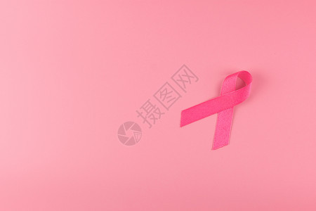 粉色丝带预防乳腺癌概念图片