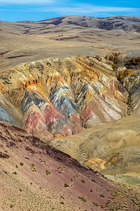 阿尔泰山和间峡谷的自然景观阿尔泰山和间峡谷的自然景观溪流多岩石的风景图片