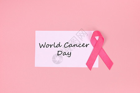 粉色丝带预防乳腺癌概念图片