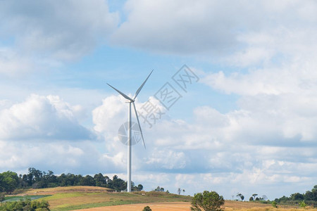 场地用于利风能发电的A型草地涡轮机风力力量图片