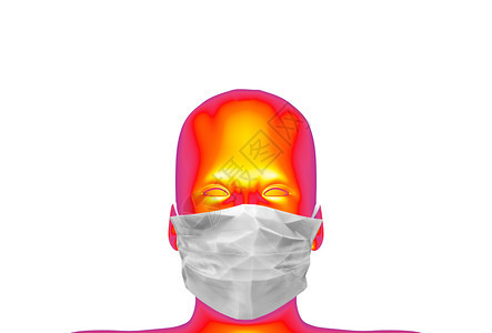 插图电晕关心3D让红人头戴白色外科面罩用白色背景的剪片路隔绝图片