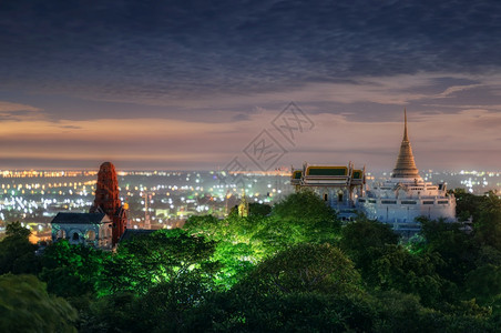 地标历史的菲切塔布里普拉纳孔希里宫法特拉普镇山丘Phetchaburi城景色白的图片