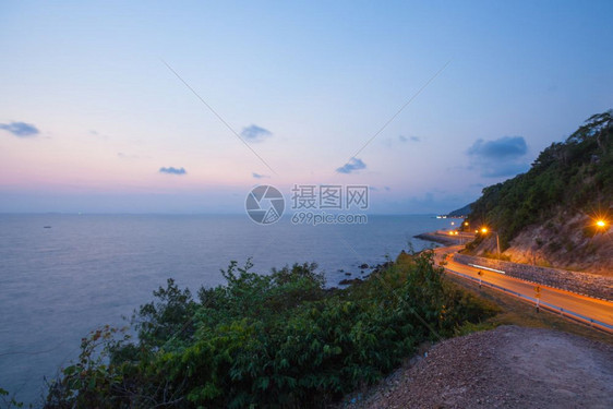 路山景观深夜气氛良好风光晴朗的夜晚空气清凉图片