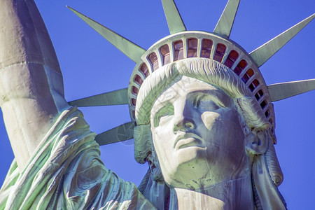 脸淑女正义纽约自由神像在纽约的详情图片