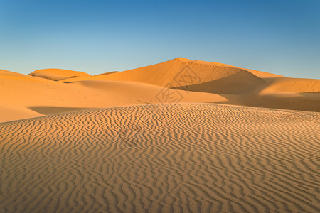 干燥在沙漠丘上晒日落夏天爬坡道图片