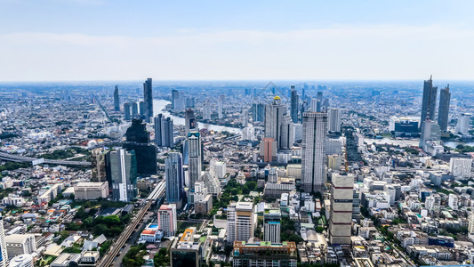 云景曼谷市地貌观Thailand地标自然图片