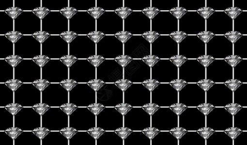 3d使无缝卢苏里金刚石结构网格在黑色背景上隔离剪切路径克拉礼物水晶图片