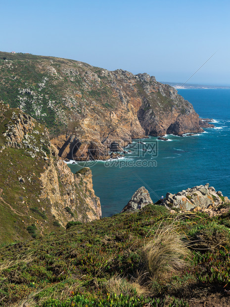 地标自然海浪CabodaRoca海岸线欧洲西点葡萄牙图片