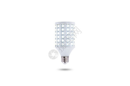 家庭LED节能灯E2730v螺帽E730v白底隔离于用节能和环境保护概念塑料工作室图片