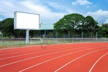 外部竞赛时间在户外运动体育场赛行道的足球场数字空白记分牌广告LED空白屏幕数码化图片