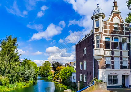 DordrechtThenetherlandsvintage城市建筑的运河古典住宅楼结石城市景观屋图片