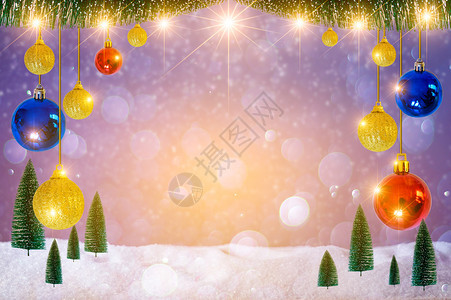 闪亮的美丽火花圣诞快乐新年圣诞绿灯侠与法尔一起在雪上过图片