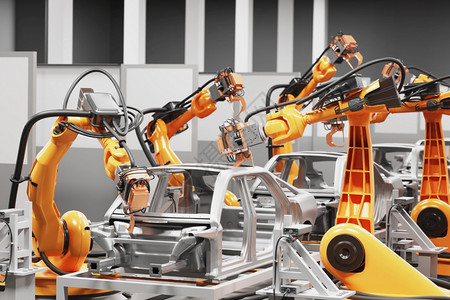 机器人在智能工厂制作图片