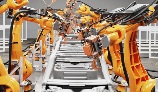 机器人在智能工厂制作图片