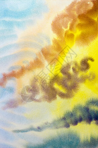 纸明亮的水彩画云空气和季节中雨雾多彩的天空自然季节等大抽象背景画的印刷师抽象图片