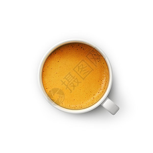咖啡杯与奶油泡沫隔绝于白底3d插图咖啡杯与奶油泡沫瓷棕色的马克杯图片