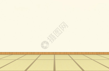 渲染3d使日本传统塔米楼层的水泥墙壁背景空纺织品插图图片