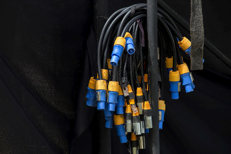 插头声学连接扩音器和扬声的有线连接电缆音频插塞铝图片