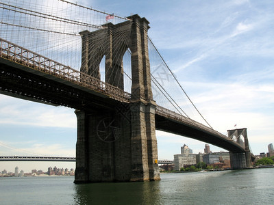 下曼哈顿水门纽约市布鲁克林桥和曼哈顿图片