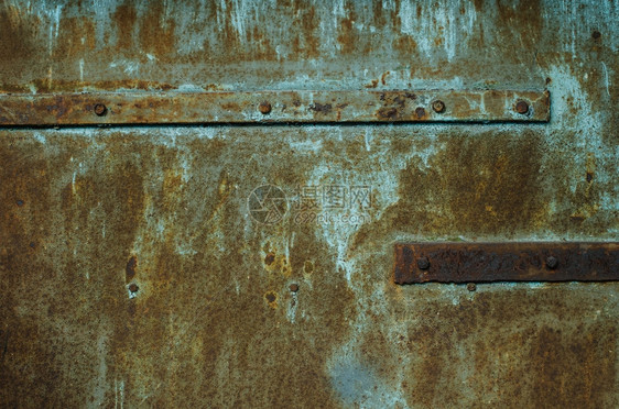 墙肮脏的Rusty涂漆金属表面层高分辨率纹理画图片