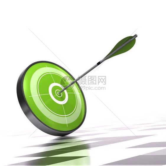 精确的竞赛绿目标和箭头对着棋盘背景的绿目标和箭头风险图片