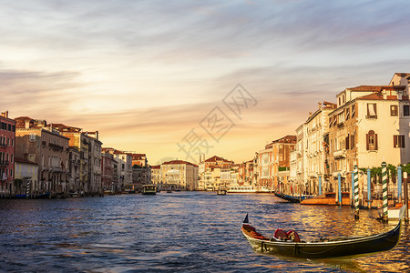 威尼斯大运河晨景意大利威尼斯运河意利假期渠道语图片