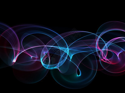 闪光绘画抽象多彩扭曲的网络波漩涡图片