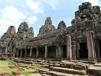笏假期寺庙柬埔寨西姆最受欢迎的旅游景点古代Bayon寺AngkorThom图片