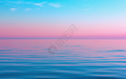 白夜季节日落奥尼加湖的天空粉红和蓝色颜俄罗斯清蓝与粉色海景背VictoriaEmpactBluewithPinkSeascape图片