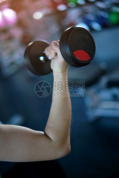 女健身体重训练培成人三头肌火车图片
