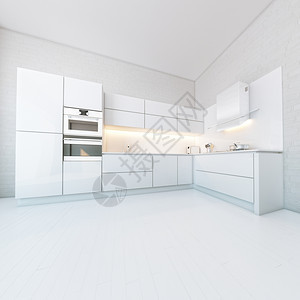 家炊具内阁新的白色地现代厨房橱柜图片