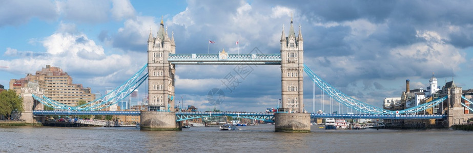 伦敦塔桥全景地标志目地图片